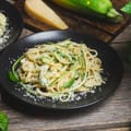Zucchini and Almond Linguine