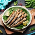 Grilled Sardines with Sea Greens