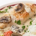 Creamy Chicken Breast with White Wine and Mushrooms