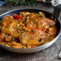 Chicken with Chorizo and Red Wine