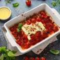 Baked Feta with Tomatoes and Pomegranate