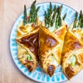 Cheese, Asparagus and Prosciutto Pastry Twists