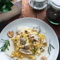 Mushroom and Goat’s Cheese Tagliatelle