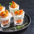 Prawn and Ricotta Mousse with Smoked Salmon