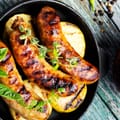 Sausages with Blue Cheese Colcannon