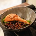 Spicy Salmon with Teriyaki Noodles