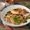 Roast Chicken and Spinach Pasta