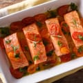 Curried Salmon with Ginger and Tomatoes