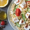 Fried Halloumi with Minty Couscous