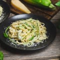 Zucchini and Burrata Tagliatelle