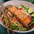 Salmon, Ginger and Avocado Noodles