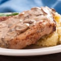 Steak with Creamy Peppercorn Sauce