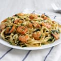 Garlic Prawn and Spinach Spaghetti