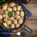 Beef Meatballs with Stroganoff Sauce