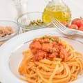 Spaghetti with Tuna, Chilli and Capers