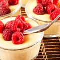 Raspberry and White Chocolate Baked Custards