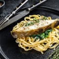 Sea Bass with Tahini Noodles