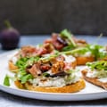 Goat’s Cheese, Pear and Walnut Bruschetta