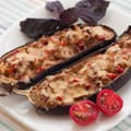 Baked Eggplant with Cheese and Nuts