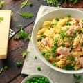 Asparagus, Tuna and Smashed Peas Pasta