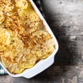 Brie and Miso Potato Gratin