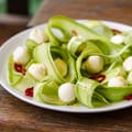 Zucchini, Bean and Mozzarella Salad