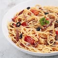 Sardine and Black Olive Spaghetti