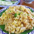 Fried Rice with Crab and Leeks