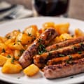 Sausage and Honey Mustard Traybake