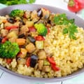 Spicy Aubergine and Freekeh Salad